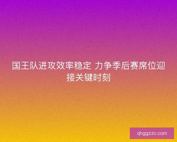 国王队进攻效率稳定 力争季后赛席位迎接关键时刻